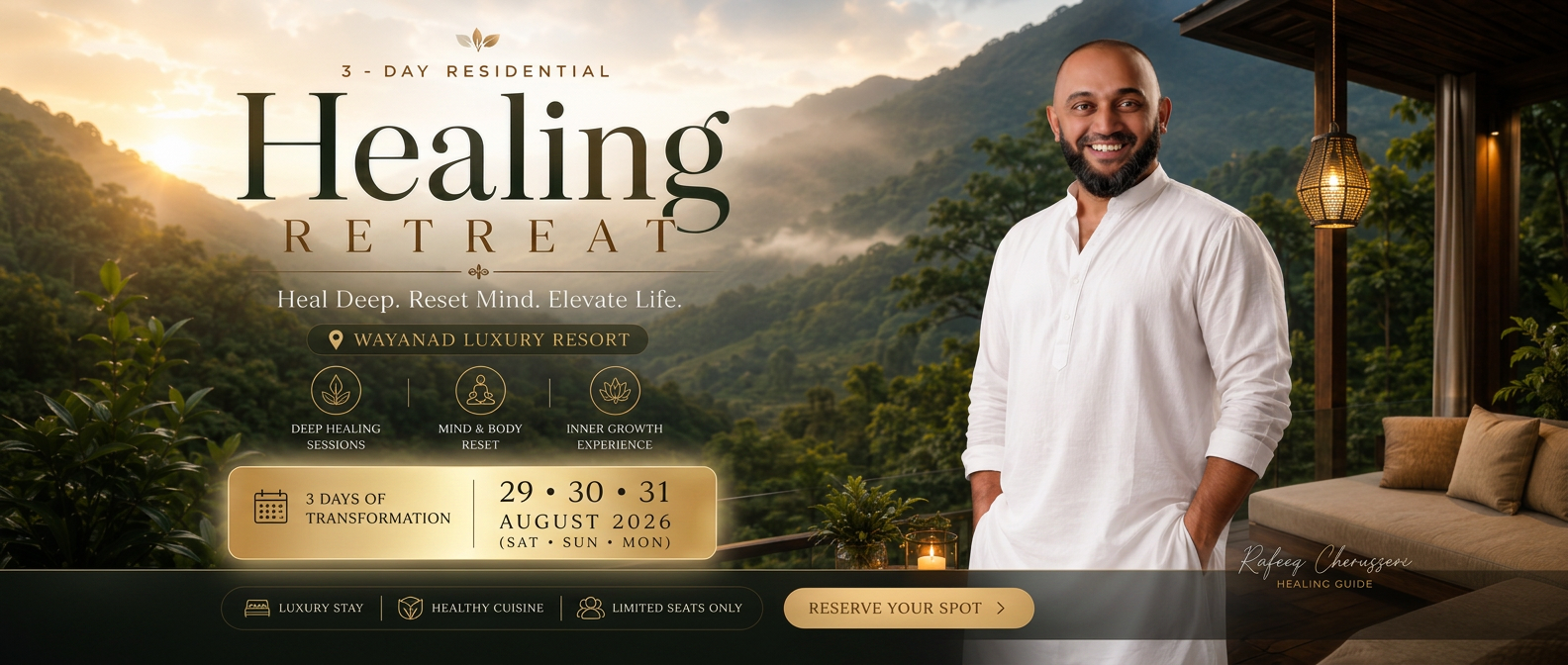 Rafeeq Cherusseri at Indeevara Resort, Wayanad — 3-Day Residential Healing Retreat